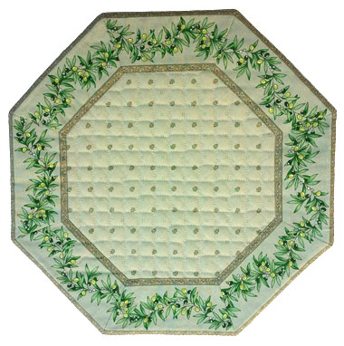 Placemats Octogonal Bordered (Calissons Olivettes.mint geen) - Click Image to Close